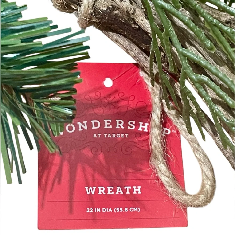 Wondershop 22” Mixed Greenery and Vine Christmas Artificial Wreath